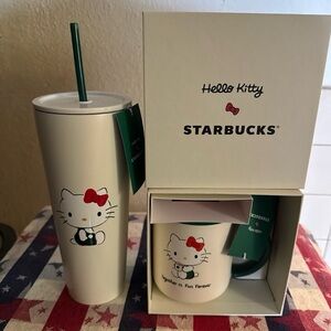 Starbucks & Hello Kitty *FREE $5  HK gift card Christmas 2025 Tumbler & Mug